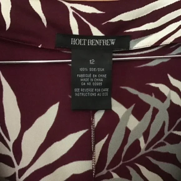 HOLT RENFREW SILK FAUX WRAP DRESS - Picture 5 of 10